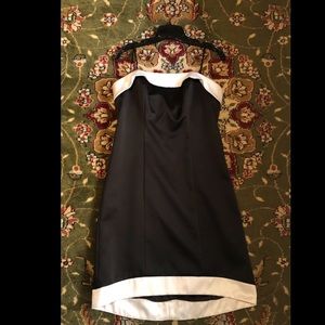 Cute Black Dress w/ White Trim